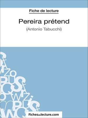 cover image of Pereira prétend